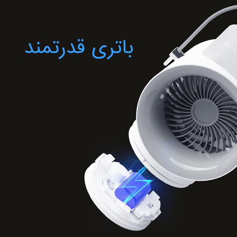 پنکه رومیزی کوچک شارژی F50 — تصویر ۴