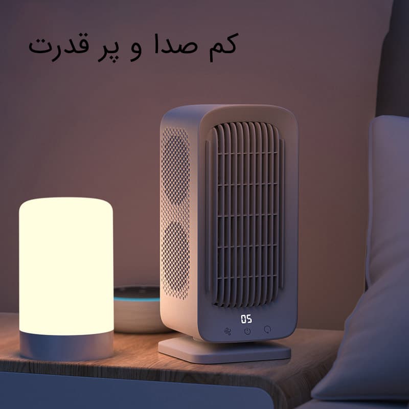 پنکه دوقلوی رومیزی شارژی yoobao — تصویر ۴