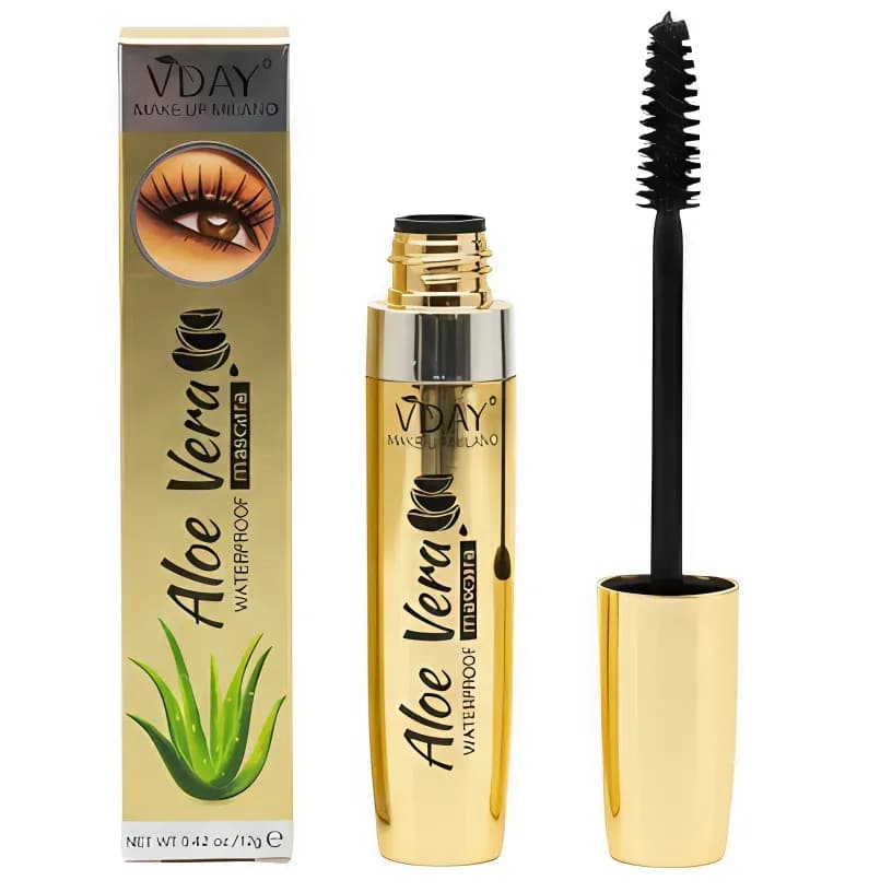 ریمل ضد آب مویی ویدی VDAY مدل آلوئه ورا Aloe Vera پوکه طلایی حجم 14 میل