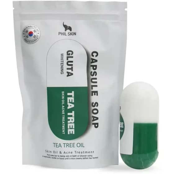 صابون رفع تیرگی کپسولی گلوتاتین و چای سبز فیل اسکین PHIL SKIN وزن 100 گرم
