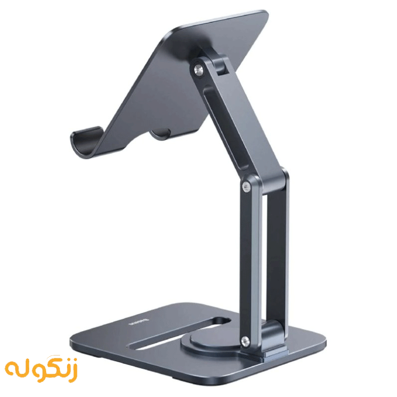 هولدر رومیزی تبلت 360 درجه بیسوس مدل Desktop Biaxial Foldable Metal Stand for Tablet B10431801811 — تصویر ۳