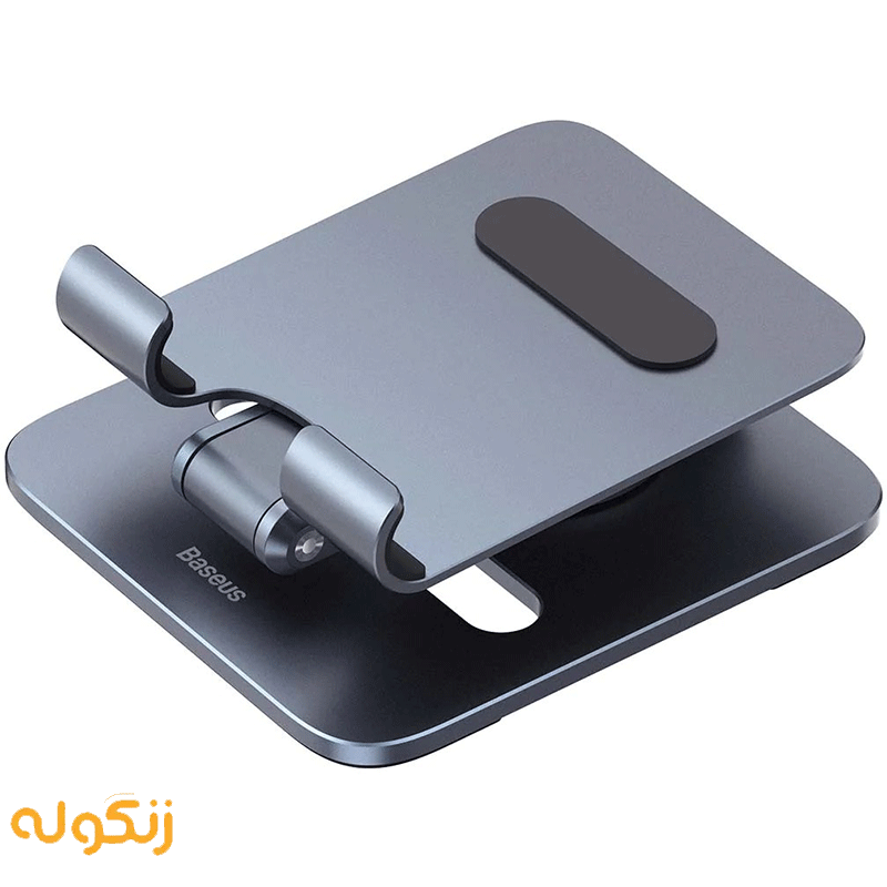 هولدر رومیزی تبلت 360 درجه بیسوس مدل Desktop Biaxial Foldable Metal Stand for Tablet B10431801811 — تصویر ۴
