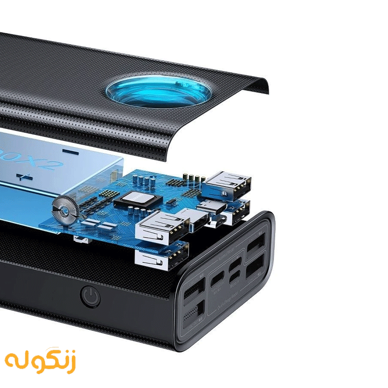 پاوربانک 65 وات بیسوس مدل Amblight PPLG-A01 ظرفیت 30000 میلی‌ آمپر ساعت — تصویر ۳