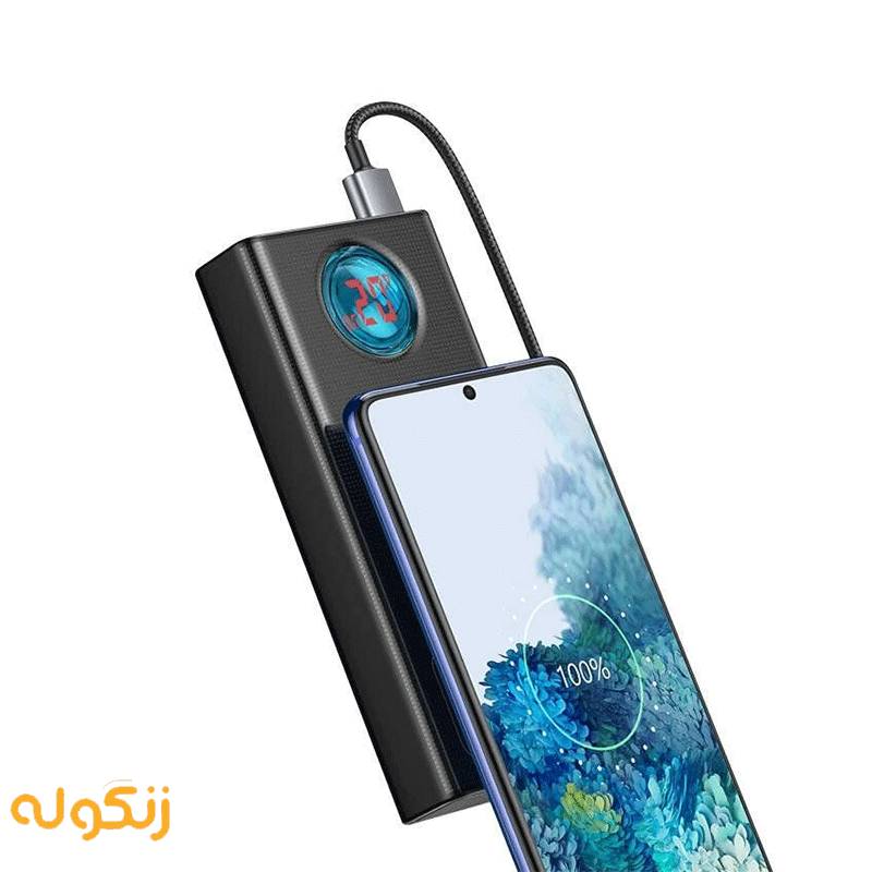 پاوربانک 65 وات بیسوس مدل Amblight PPLG-A01 ظرفیت 30000 میلی‌ آمپر ساعت — تصویر ۴