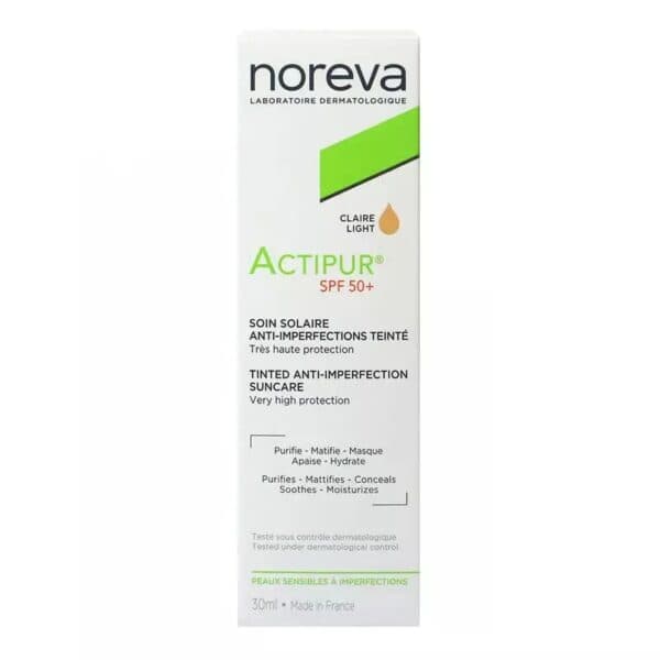 کرم اکتی پور نوروا Noreva ضد جوش رنگ لایت SPF50 حجم 30 میل — تصویر ۶