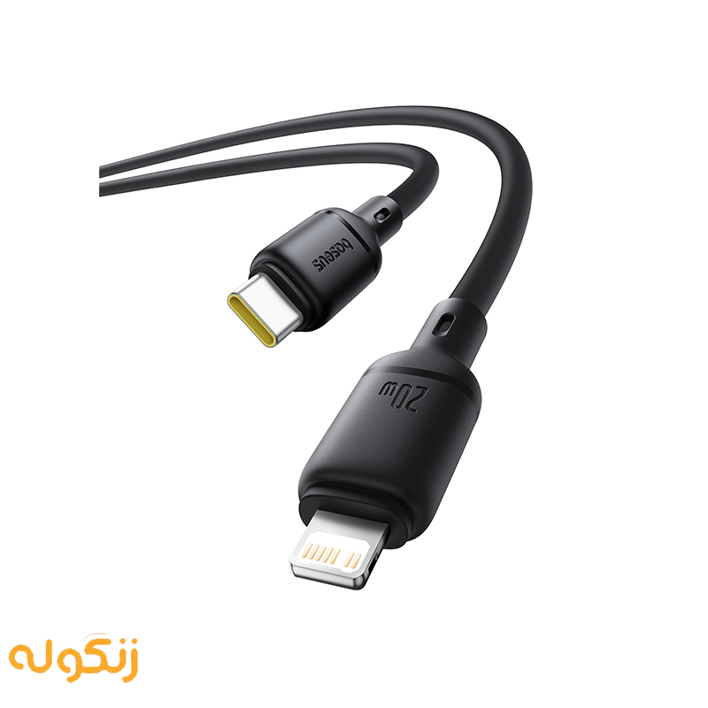 کابل شارژ لایتنینگ به تایپ سی بیسوس مدل Silky Series 2m 20W USB-C to lightning CB000116 طول 2 متر