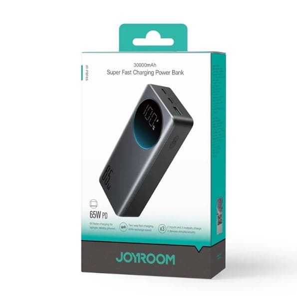 پاور بانک 65 وات جویروم مدل JR-PBF05 ظرفیت 30000 میلی آمپر ساعت — تصویر ۱۲