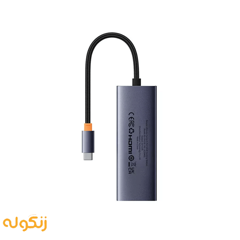 هاب Type-C بیسوس 5 پورت مدل UltraJoy Series BS-OH149 — تصویر ۳