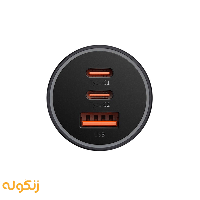 شارژر فندکی فست شارژ باسئوس Baseus Golden Contactor Pro Car Charger 65W CGJP010013 — تصویر ۳