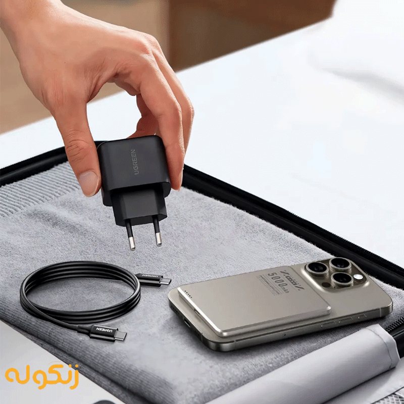 پاوربانک وایرلس 5000 پاورولوژی Powerology Ultra-Thin Magsafe Power Bank PPBCHA63 — تصویر ۹