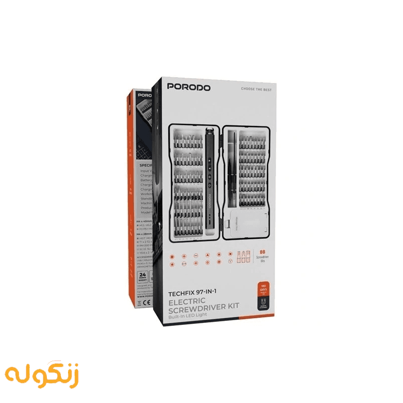 پیچ گوشتی شارژی پرودو مدل PDGTE970BK با ۹۷ سری — تصویر ۲
