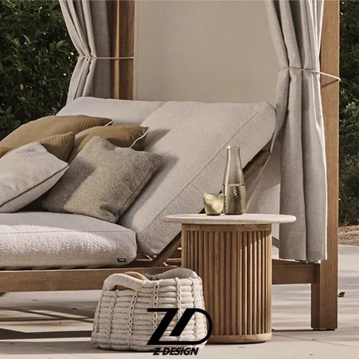 تخت دو نفره چوبی کنار استخری ایلیا — تصویر ۷