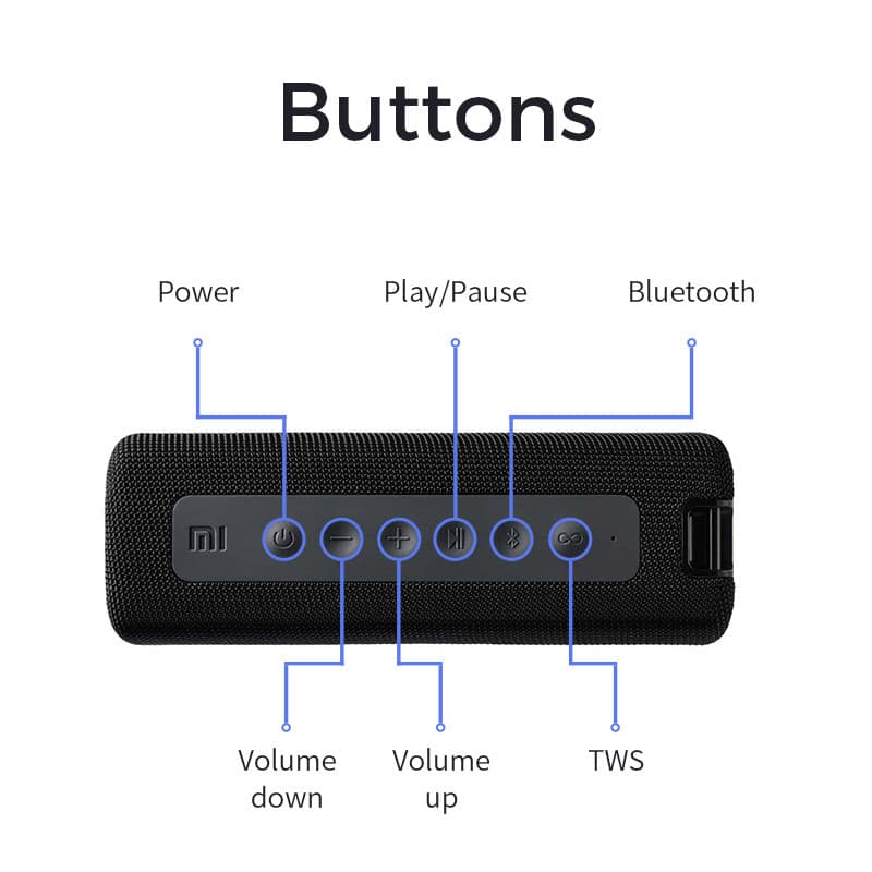 اسپیکر بلوتوثی قابل حمل شیائومی مدل Xiaomi 16W — تصویر ۶