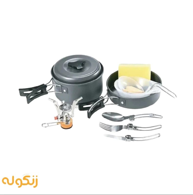 ست ظروف آشپزی کمپینگ گرین لاین مدل GN10N1COOKBK ۱۰ پارچه — تصویر ۲
