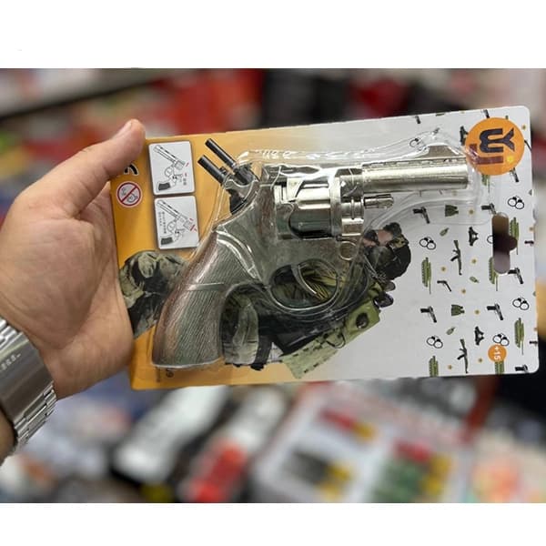 اسباب بازی جنگی مدل کلت هفت تیر طرح تمام فلز کد 909 — تصویر ۴