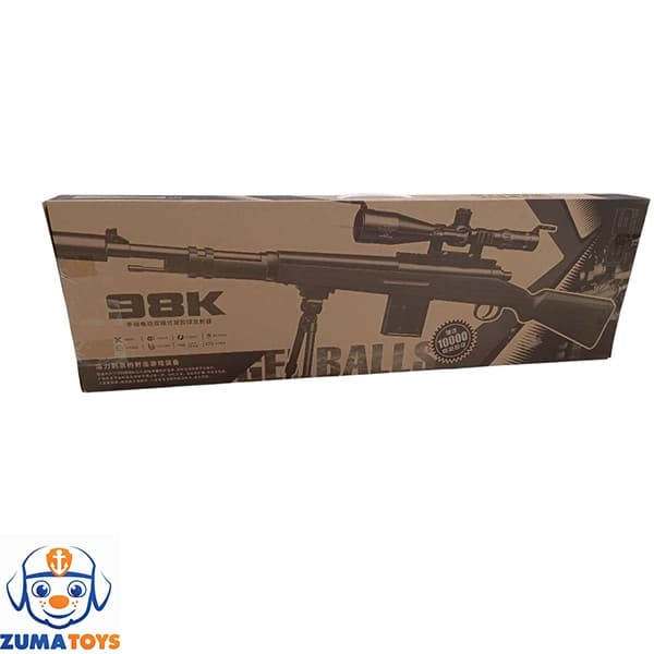 تفنگ اسنایپر k98 قناسه شارژی لوازم تیرژله ای 5573 — تصویر ۴