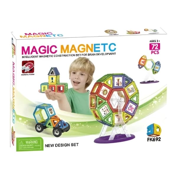 بلوک مگنت جادویی 72 قطعه – Magic Magnetic — تصویر ۳