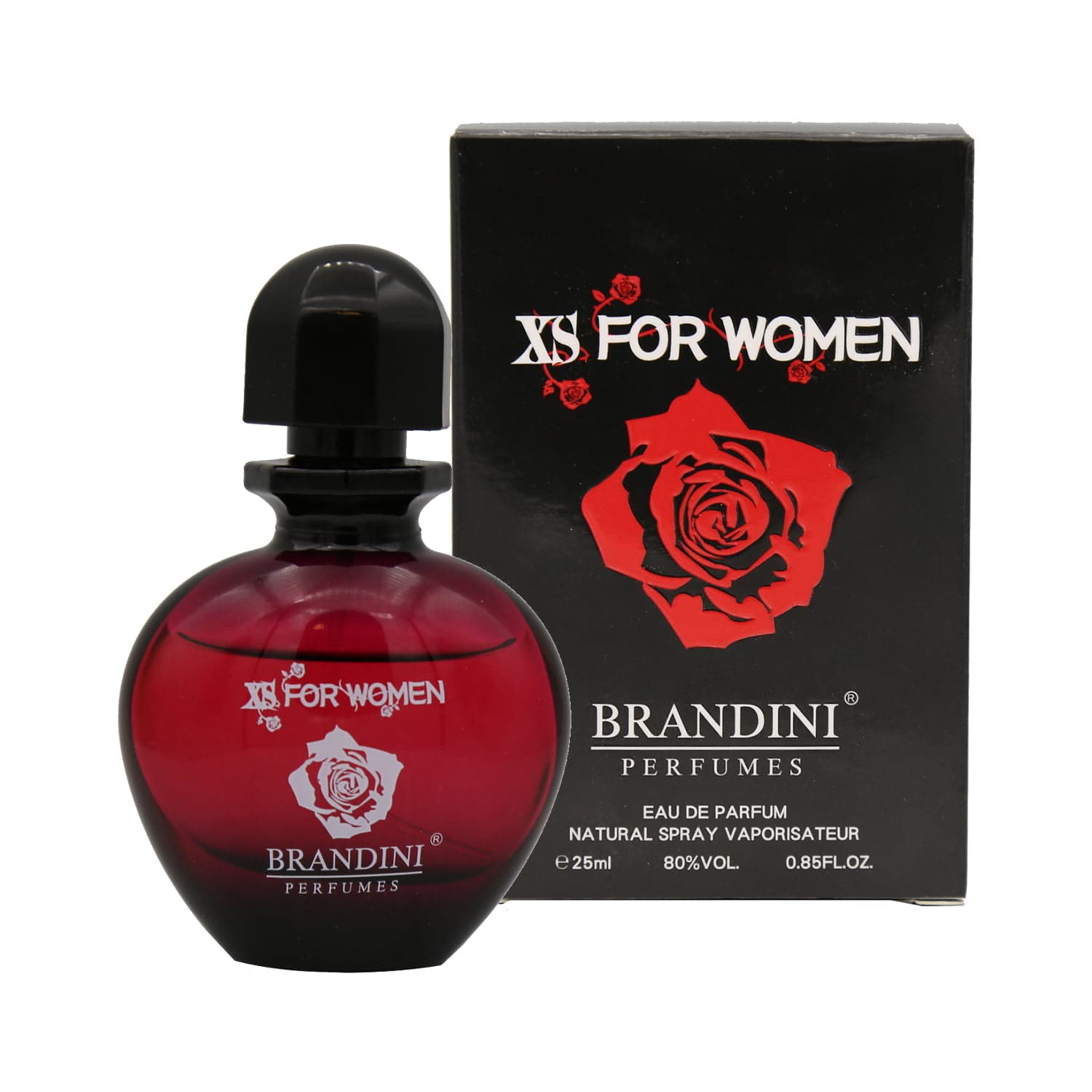 عطر جیبی زنانه برندینی بلک ایکس اس Xs حجم 25 میل