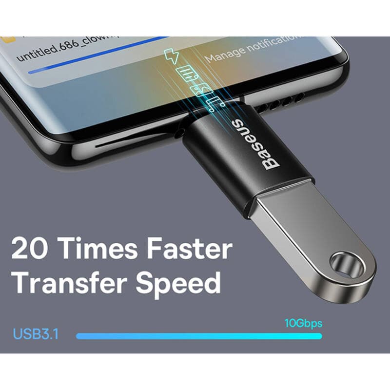 تبدیل Type-C به OTG USB3.1 باسئوس مدل ZJJQ000001 — تصویر ۶