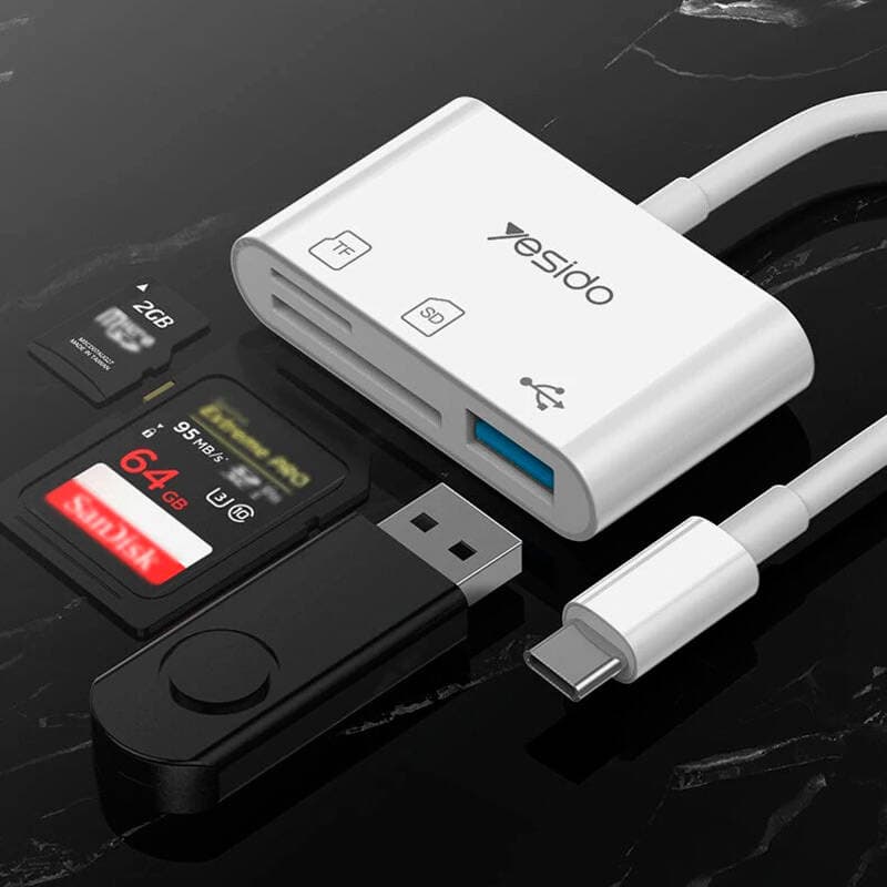 رم ریدر با پورت USB3.0 یسیدو رابط Type-c مدل GS16 — تصویر ۴