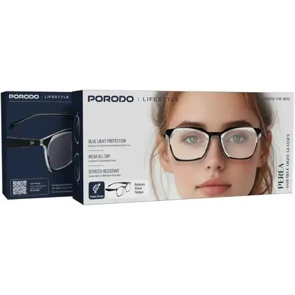 عینک محافظ نور آبی بلوکات پرودو مدل Porodo Lifestyle Perea Anti‑Blue Light Glasses — تصویر ۳