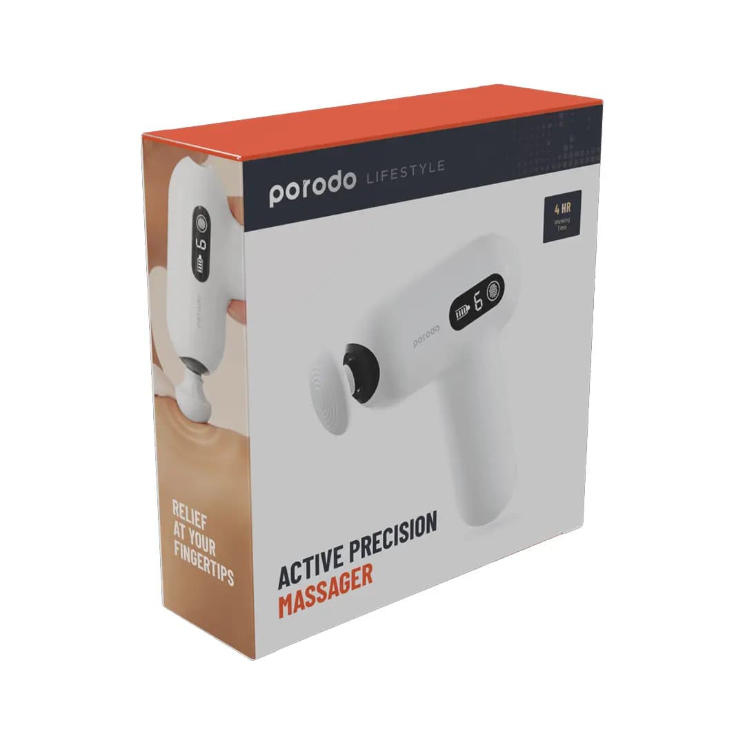 ماساژور تفنگی پرودو مدل Porodo Lifestyle Active Precision Massager PD-LSMSGN-WH — تصویر ۲