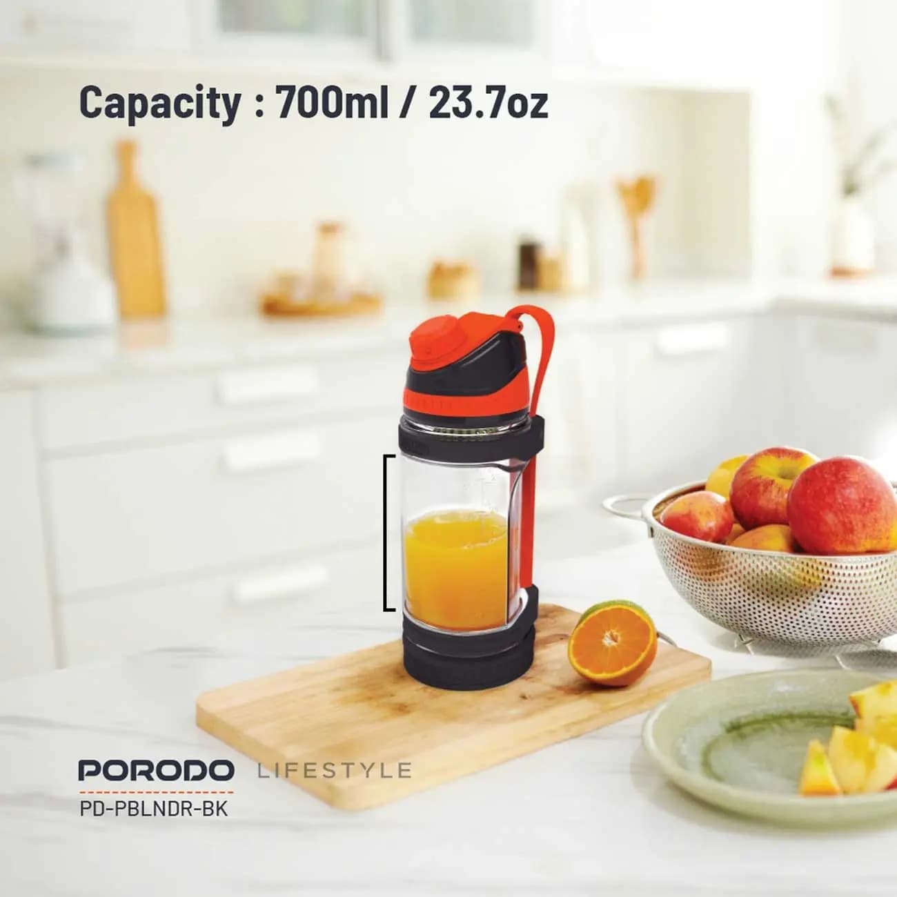مخلوطکن و شیکر شارژی 700 میلیلیتر 240 وات پورودو PD-PBLNDR-WH — تصویر ۷