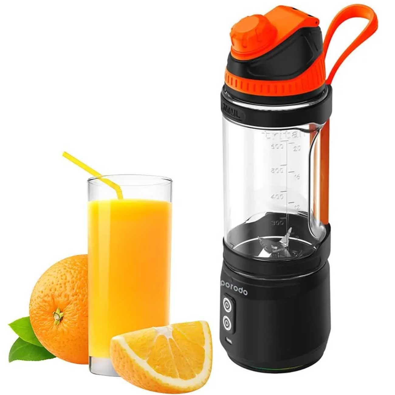 مخلوطکن و شیکر شارژی 700 میلیلیتر 240 وات پورودو PD-PBLNDR-WH — تصویر ۹