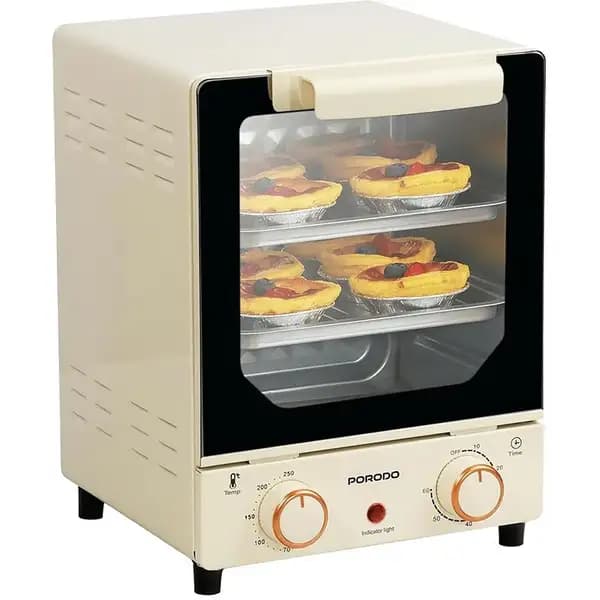 فر برقی مینی میزی پرودو مدل Porodo Vertical Design Temp Glass Mini Oven — تصویر ۶