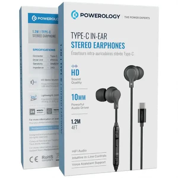 هندزفری پاورولوژی مدل Powerology Type-C In-Ear Stereo Earphones — تصویر ۹