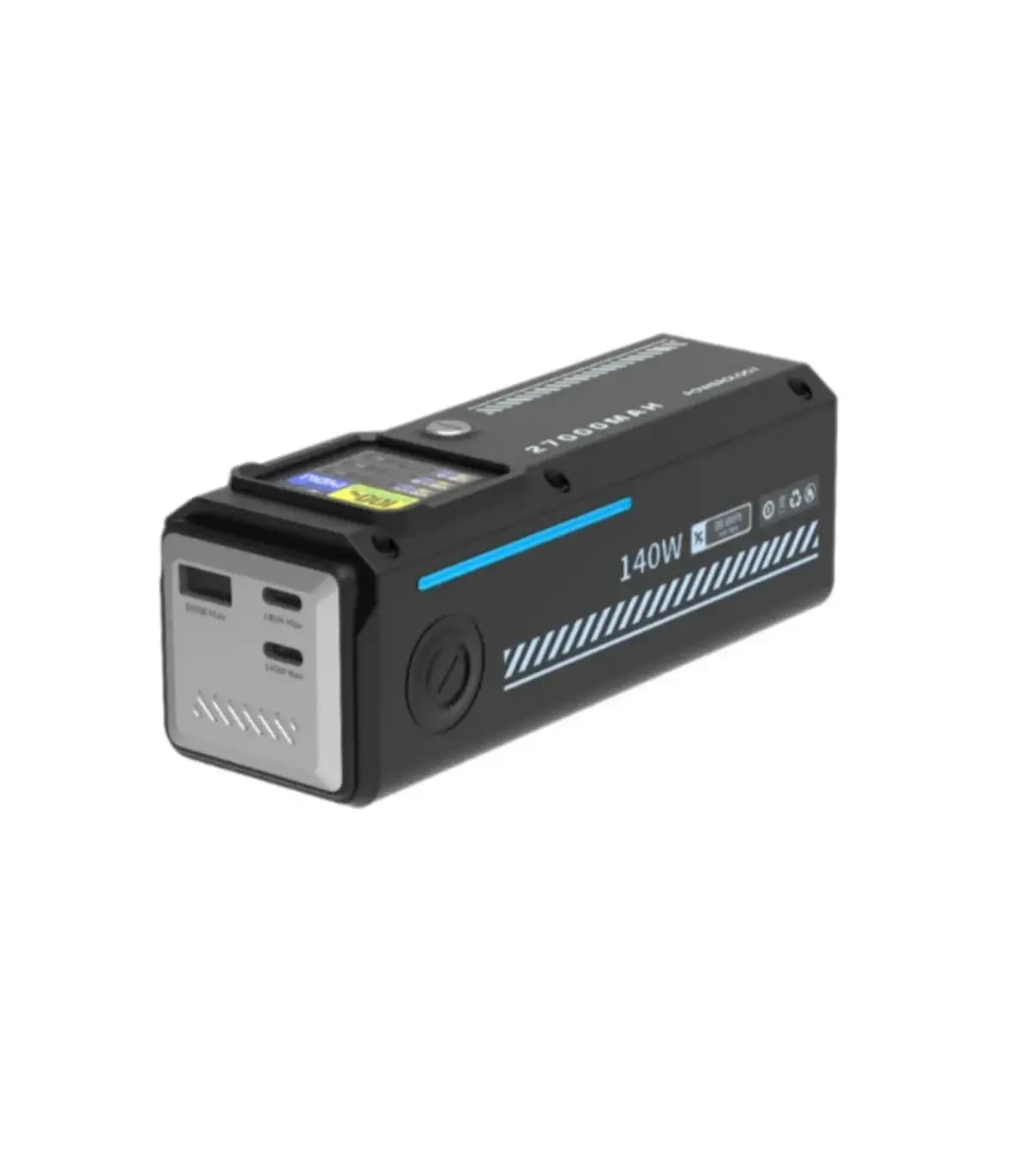 پاوربانک مگ‌سیف 27 هزار پاورولوژی مدل Powerology 27000mAh Smart Display Power Bank PPBCHA83 – رنگ مشکی — تصویر ۴