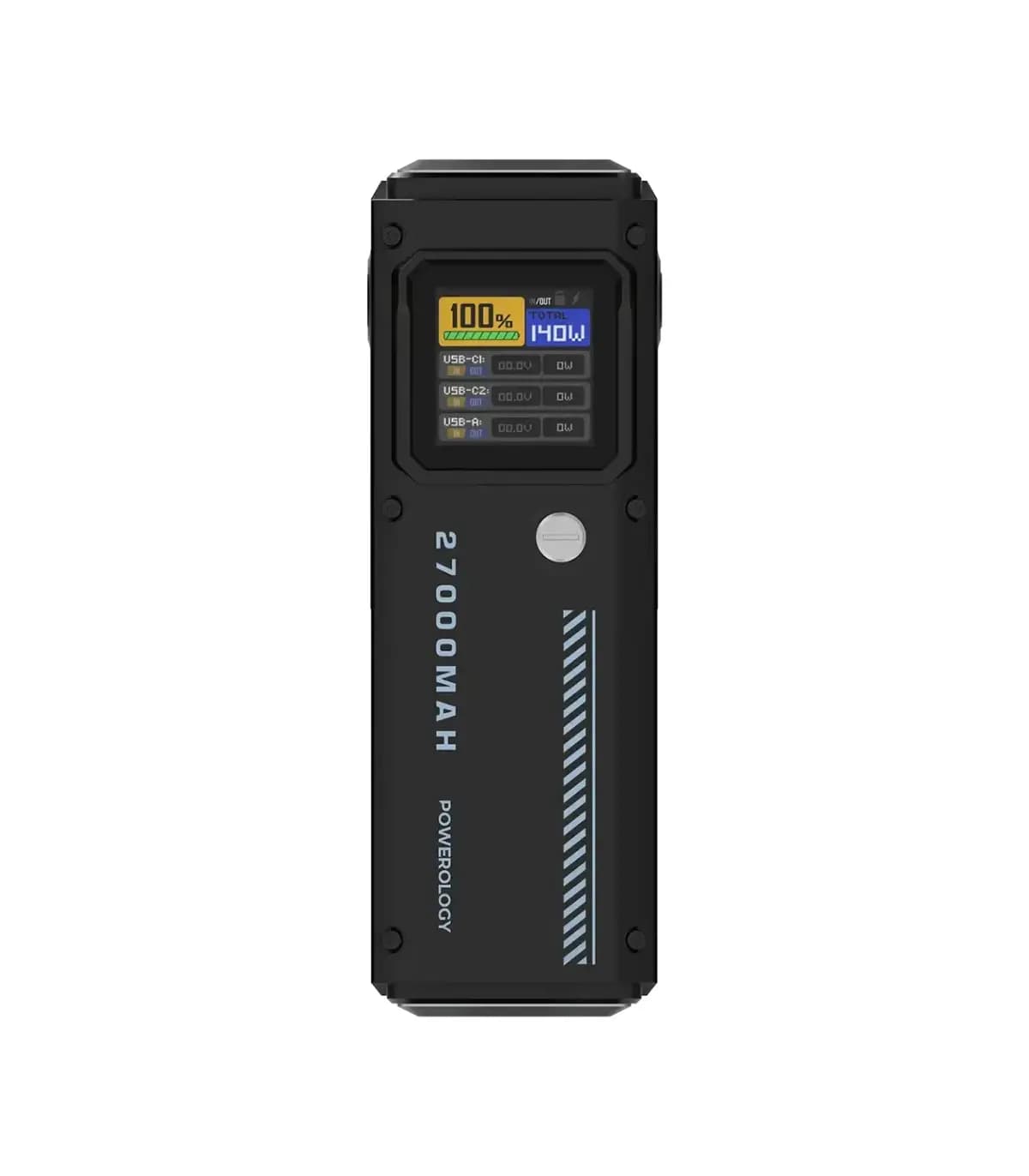 پاوربانک مگ‌سیف 27 هزار پاورولوژی مدل Powerology 27000mAh Smart Display Power Bank PPBCHA83 – رنگ مشکی — تصویر ۵