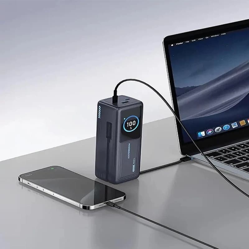 پاوربانک 140 وات پاورولوژی مدل Thunderamp ظرفیت 30000 میلی آمپر ساعت — تصویر ۳