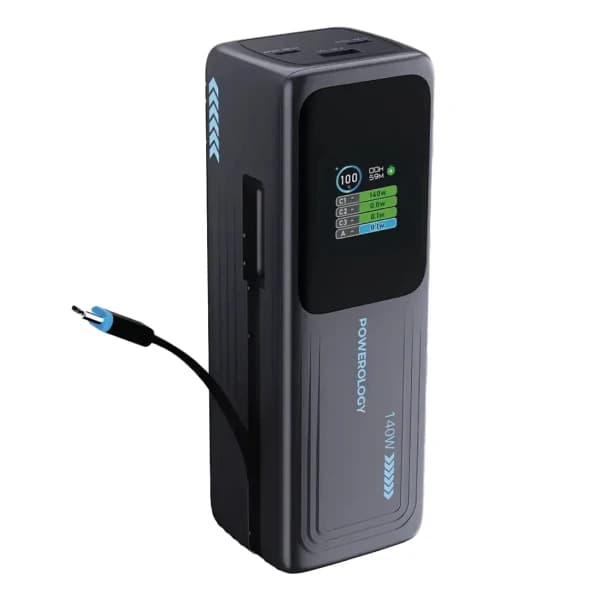 پاوربانک 140 وات پاورولوژی مدل Thunderamp ظرفیت 30000 میلی آمپر ساعت — تصویر ۹