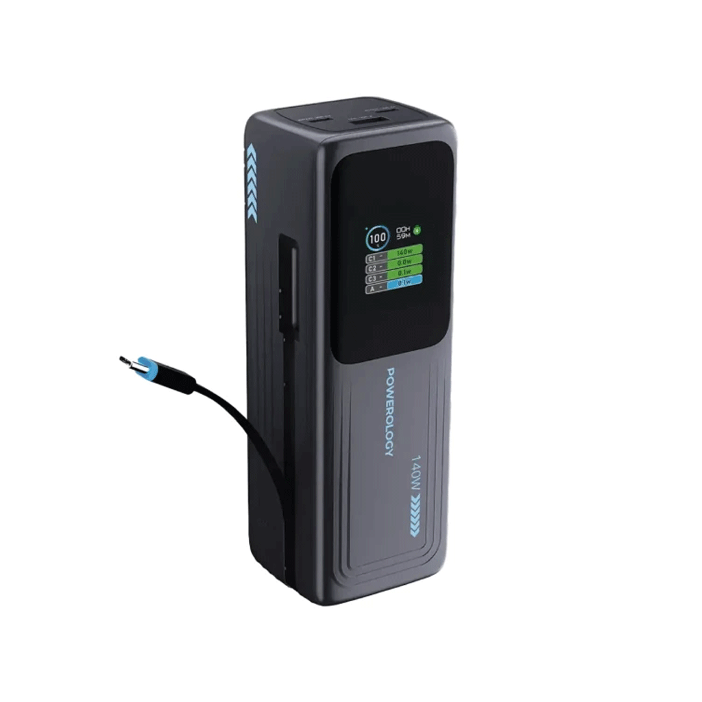 پاوربانک 140 وات پاورولوژی مدل Thunderamp ظرفیت 30000 میلی آمپر ساعت — تصویر ۷
