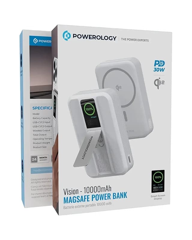 پاوربانک مگ سیف 10000 میلی آمپر پاورولوژی Powerology Vision 10000mAh Power Bank PPB20910BK — تصویر ۴