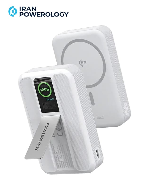 پاوربانک مگ سیف 10000 میلی آمپر پاورولوژی Powerology Vision 10000mAh Power Bank PPB20910BK