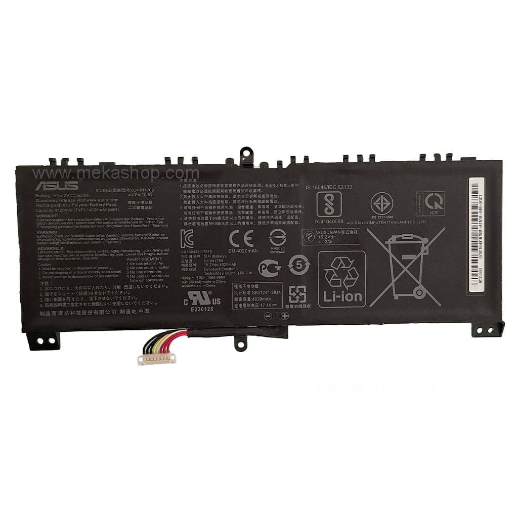 باتری اورجینال لپ تاپ ایسوس Pn: C41N1709) Asus ROG STRIX GL503VS 4Cells)
