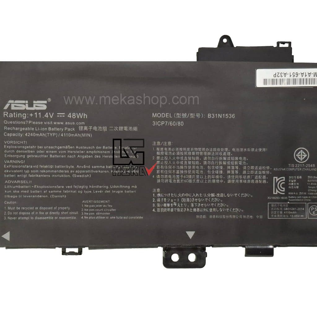 باتری اورجینال لپ تاپ ایسوس Pn: B31N1536) Asus TP201SA ) — تصویر ۳