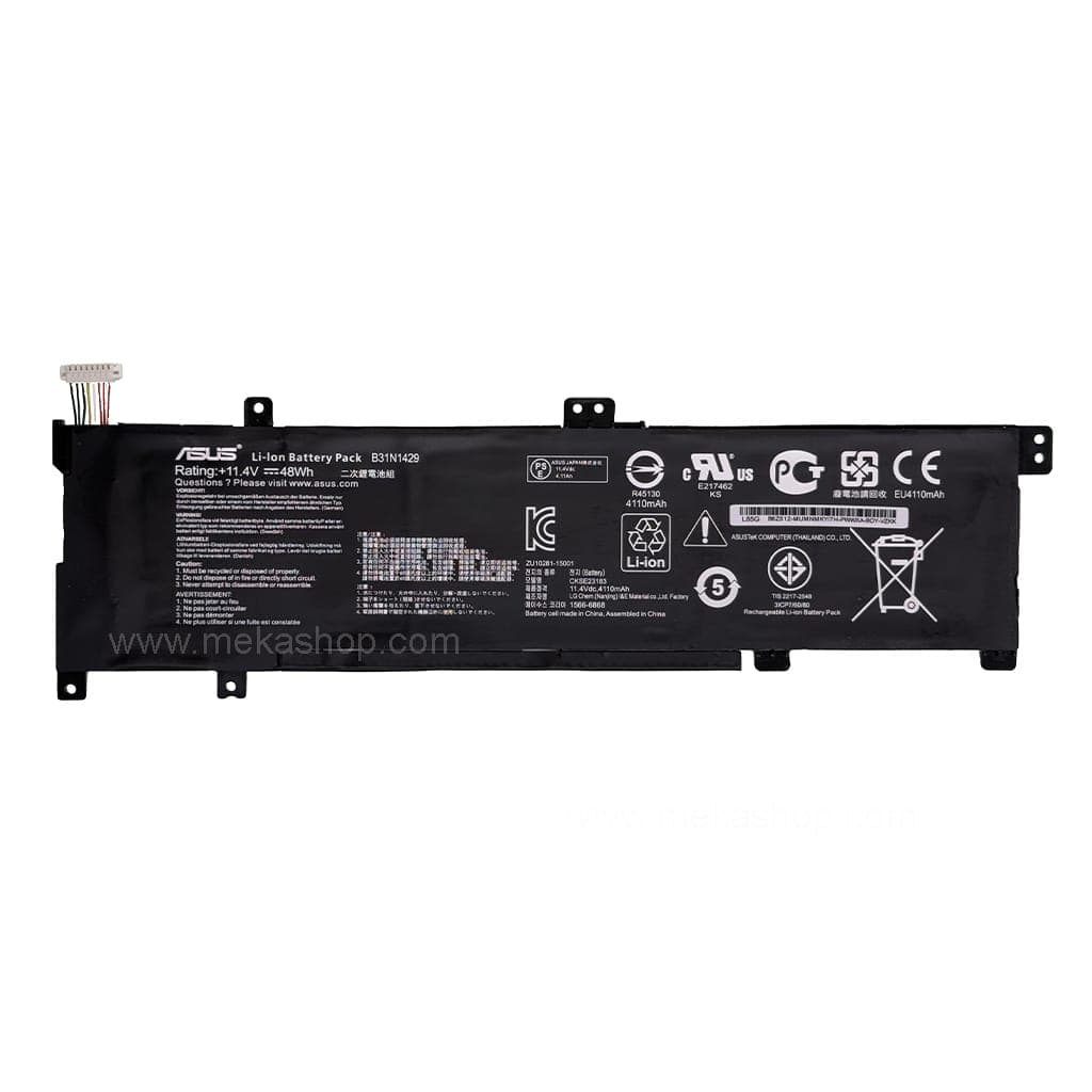 باتری اورجینال لپ تاپ ایسوس Pn: B31N1429) Asus A501 K501)