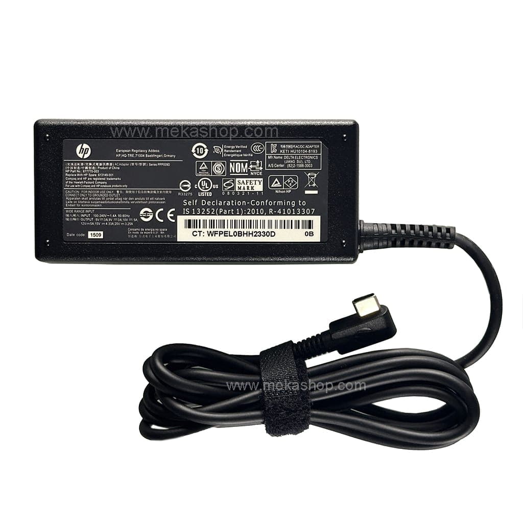 شارژر آداپتور اورجینال لپ تاپ اچ پی Hp 20V 3.25A 65W TypeC