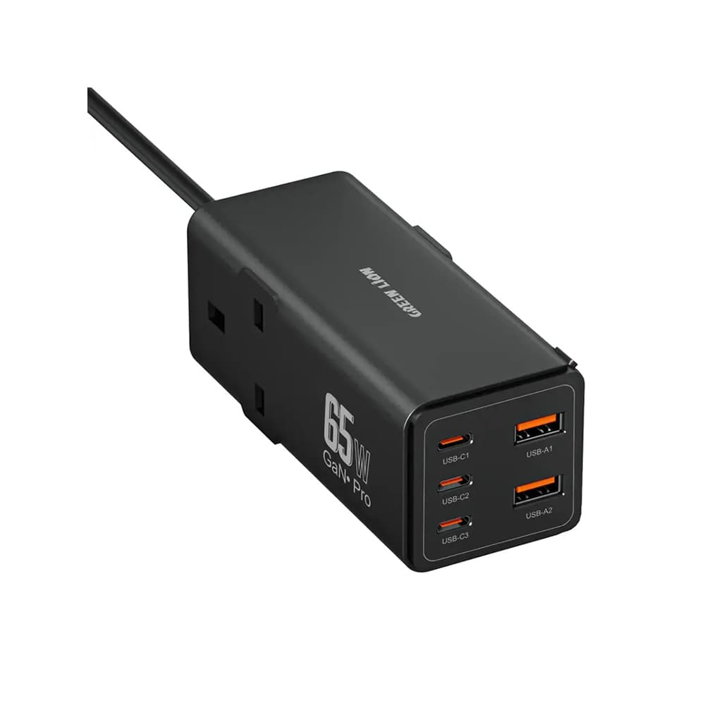 هاب شارژر گرین لاین Green Lion GN7N1G65PST 7 In 1 GaN 65W Power Strip — تصویر ۷