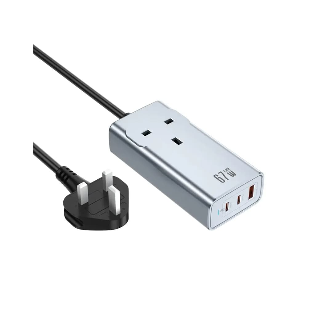 چندراهی برق و شارژر گرین لاین Green Lion GN67WADUK 67W GaN Premium AC Socket — تصویر ۲