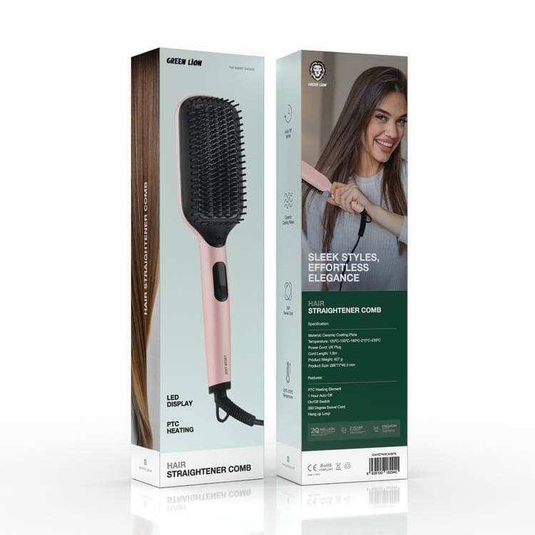 شانه حرارتی صاف کننده مو گرین لاین مدل Green lion GNHSTNRCMB straightener comb — تصویر ۶