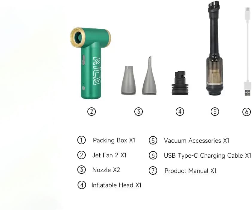 کیت جاروبرقی جت فن کیکا Kica 2S AM07 vacuum kit — تصویر ۷