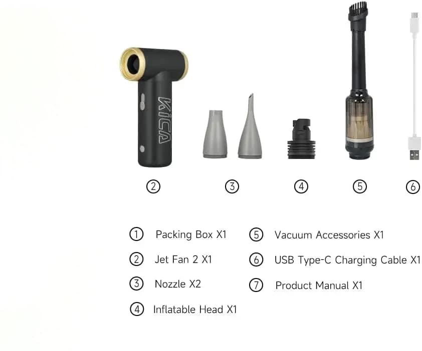 کیت جاروبرقی جت فن کیکا Kica 2S AM07 vacuum kit — تصویر ۸
