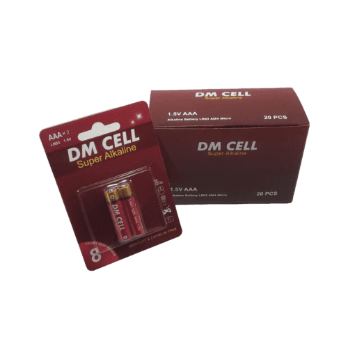 باتری نیم قلمی سوپرآلکالاین DM CELL | بسته 10 کارتی | 20 عددی | AAA