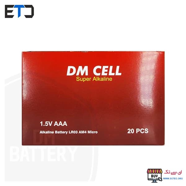باتری نیم قلمی سوپر آلکالاین DM CELL | کارت 2 عددی | AAA — تصویر ۸