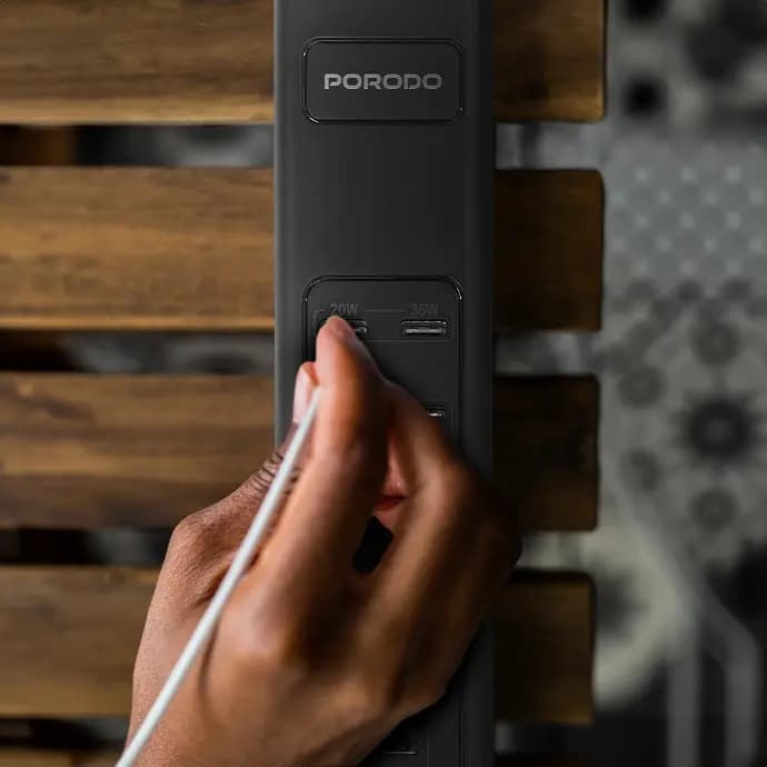 هاب شارژ چند پورت پرودو مدل Porodo FWCH031 85W charger strip 2M wire — تصویر ۴