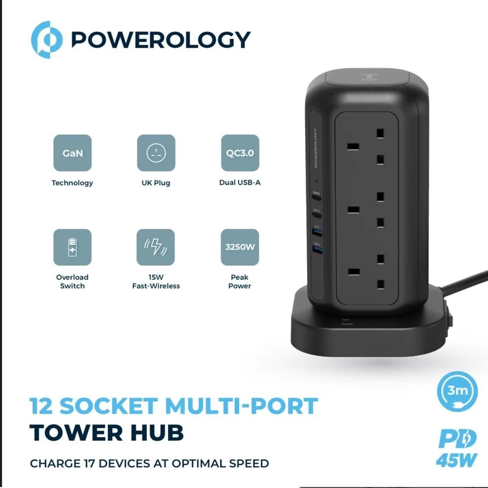 چندراهی برق پاورولوجی مدل Tower Hub — تصویر ۳
